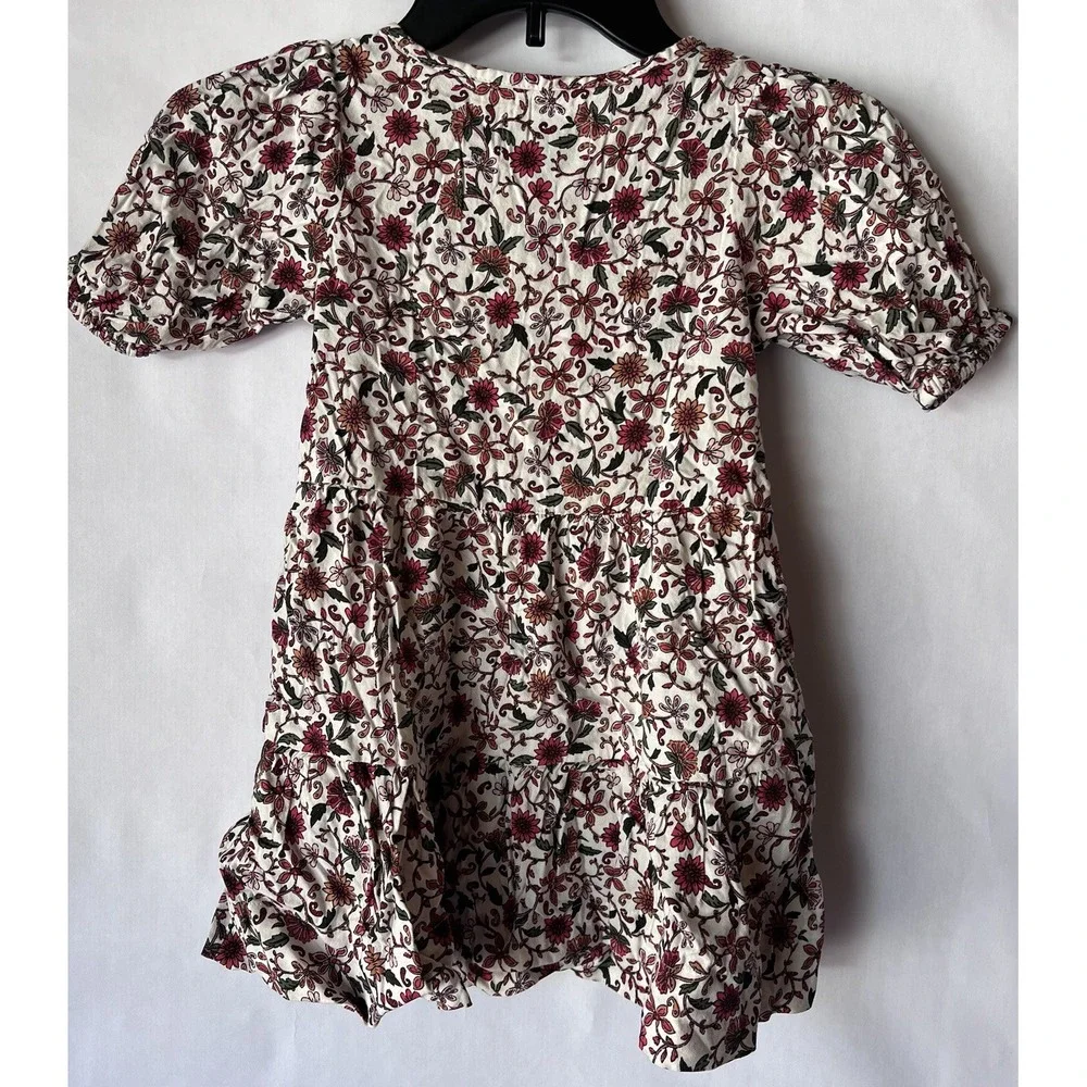 Old‎ Navy Girls Dress Floral Printed Short Sleeves Size XS